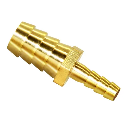 Joywayus - Reductor de púas de manguera 1/4" a 5/8" Adaptador de manguera de latón con reducción de ID