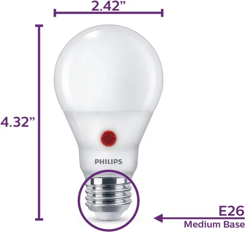 Miniatura 3 de Philips LED 466599 - Bombilla LED (60 W, equivalente del atardecer al amanecer, A19)