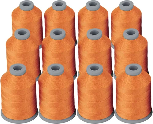 Miniatura 8 de Simthread Hilo de coser para todos los propósitos, 12 carretes tamaño 40D/2 hilo de poliéster para costura, acolchado y máquina de coser, prácticos