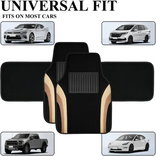 Miniatura 4 de CAR PASS - Tapetes para el piso del automóvil, deportivos, de cuero, universales e impermeables, aptos para sedanes, automóviles, camiones medianos