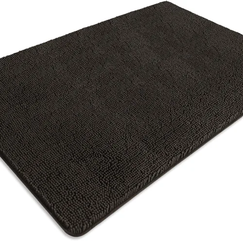 Miniatura 536 de Alfombra de baño pequeña de 12 x 18 pulgadas, lavable y absorbente, antideslizante, alfombra de baño de felpilla gruesa y suave para baño, ducha