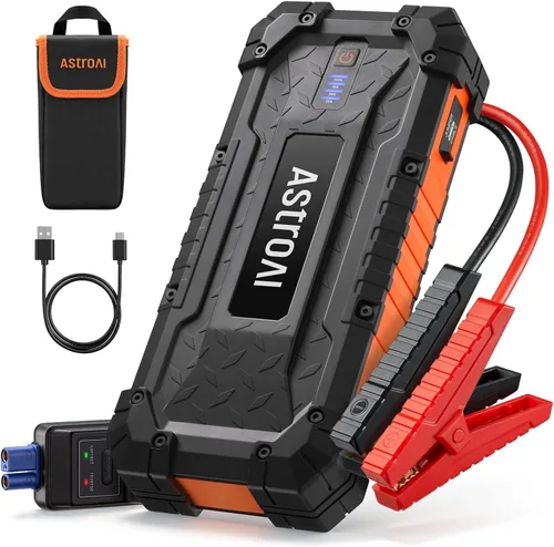 AstroAI S8 Ultra 4000A arrancador de coche, caja de salto hasta todos los motores de gasolina y diésel de 12L, banco de energía portátil de 12 V con
