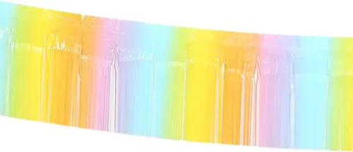 Miniatura 7 de Banner de flecos de aluminio, 9.84 pies de papel de aluminio metálico brillante para colgar, guirnalda de flecos de oropel para boda, fiesta