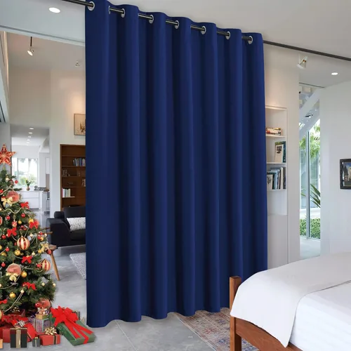 Miniatura 133 de RYB HOME - Cortinas extra largas con bloqueo de luz, persianas opacas insonorizadas para privacidad para cine en casa, oficina, fondo de patio, sala