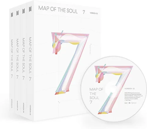 BTS MAP of The Soul: 7 [3 ver.] Álbum+1 Póster Oficial Plegado (ver al azar)+1 Tarjeta fotográfica adicional+1 máscara de ídolo KPOP