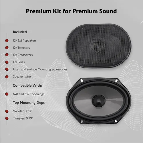 Miniatura 3 de Rockville RV68.2C - Altavoces componentes para automóvil de 6 x 8 pulgadas, 900 W, 4 ohmios, clasificación CEA, woofer de polipropileno, envolvente