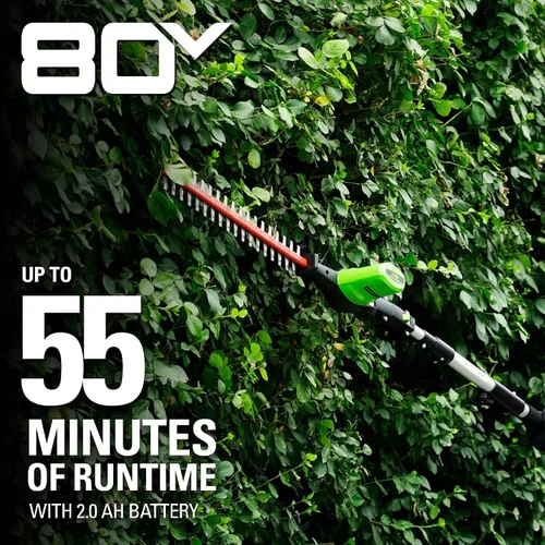 Miniatura 2 de Cortasetos de poste inalámbrico Greenworks Pro de 80 V y 20 pulgadas, solo herramienta