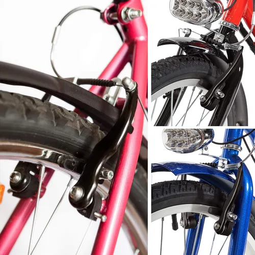 Miniatura 3 de Riakrum 2 juegos de frenos de bicicleta que incluyen 2 pares de frenos tipo V con 2 cables de freno y 4 tapas de extremo de cable para bicicletas