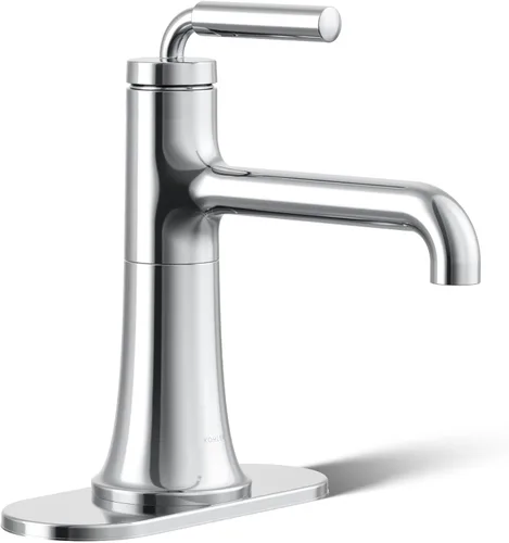 Miniatura 16 de Kohler 27415-4-BMB Tone™ Grifo de lavabo de baño monomando, 1.2 gpm, negro mate con latón moderno cepillado Negro mate/Bronce moderno