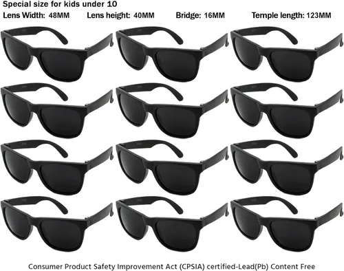 Miniatura 28 de Edge I-Wear - Paquete de 12 lentes de sol neón para niños, regalos de fiesta con certificación CPSIA, plomo (Pb) sin contenido 9402RA