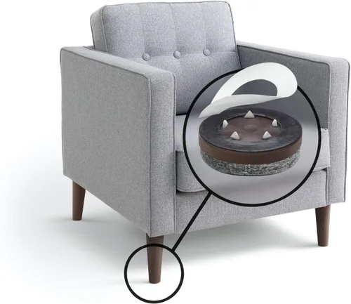 Miniatura 5 de GorillaFelt CB270 - Protectores de piso para muebles (juego de 4) almohadillas de fieltro para muebles con tapa garantizadas para permanecer