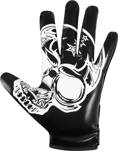 Miniatura 6 de Glorious Traders Youth Football Gloves American Wide Receiver Football Gloves for Adult Men Women & Boys with Super Sticky Silicone Grip Palms Negro