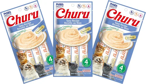Miniatura 11 de INABA Churu - Golosinas naturales para gatos, puré para lamer (receta de pollo con cangrejo, 4 tubos)