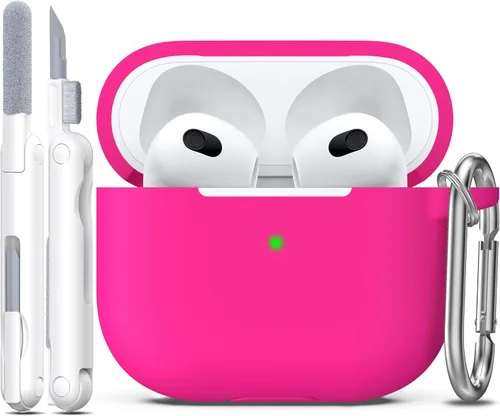 Miniatura 16 de Funda para AirPods con llavero, protección completa, de silicona, accesorios para AirPods, funda para hombres, mujeres y adolescentes, con estuche