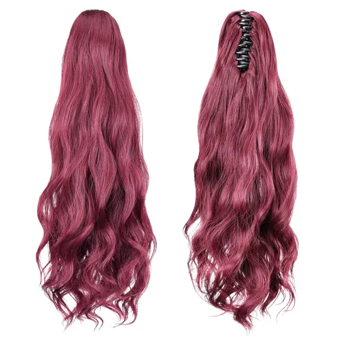 Miniatura 89 de Extensiones de cola de caballo de cabello rubio, extensiones de cola de caballo para mujer, pinza de extensiones de cabello rizado de 12 pulgadas