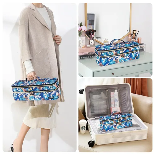 Miniatura 7 de LEFOR·Z Bolsa de transporte de viaje de doble capa compatible con cepillo secador de pelo Revlon de un solo Colorido