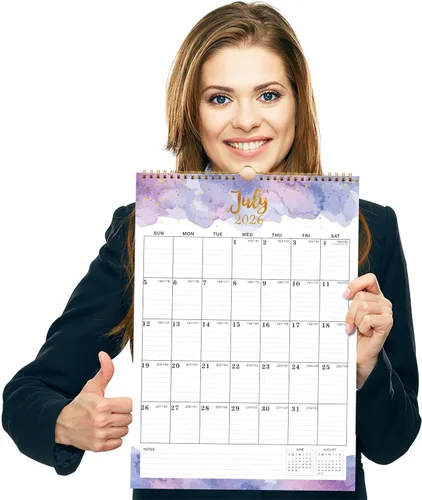 Miniatura 8 de Calendario 2026 – Calendario de pared 2026 – Calendario grande 2026, 12 x 17 pulgadas, enero 2026 – diciembre 2026, encuadernación de doble alambre