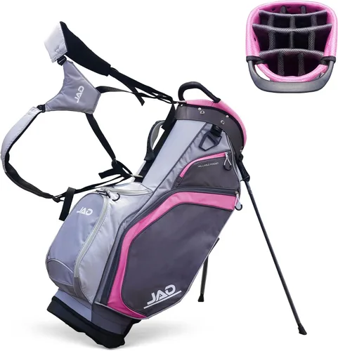 Miniatura 8 de Bolsa de golf ligera para mujer JAD, bolsa de golf con soporte para mujeres/damas, 14 divisores superiores, ultra ligera, bolsillos grandes