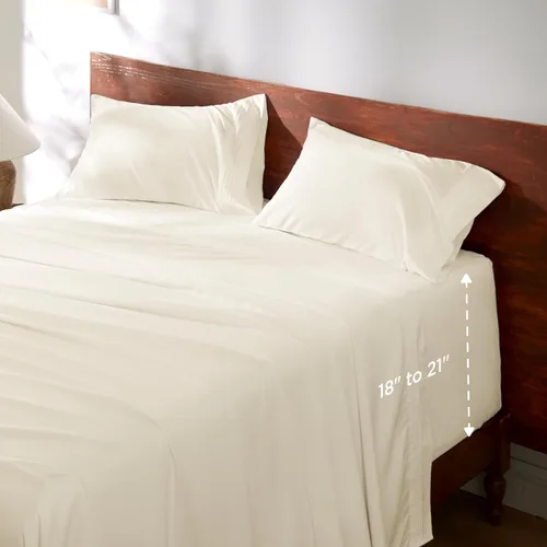 Miniatura 50 de Bedsure Juego de Sábanas King de Bolsillo Profundo - Se Adapta a Colchones de Hasta 21 Pulgadas de Grosor - 4 Piezas Sábanas de Cama GentleSoft