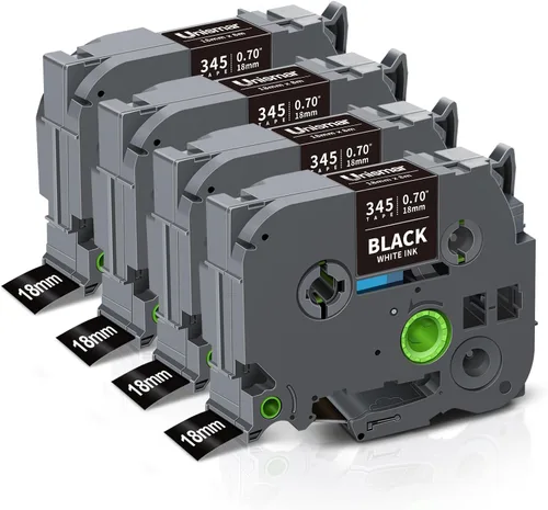Miniatura 9 de Unismar Compatible con cinta adhesiva Brother TZe-315 TZ315 TZe de 0.236 in 0.23 de 0.236 in 0.23 de color blanco sobre negro para PTD220 PTD200