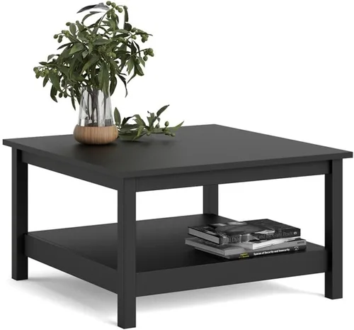 Miniatura 9 de Pemberly Row Mesa auxiliar, acabado negro mate, madera de ingeniería, 31.89 pulgadas de ancho x 31.89 pulgadas de profundidad x 17.72 pulgadas