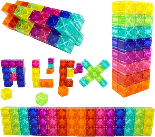 Miniatura 11 de BrainSpark 48 piezas bloques de construcción magnéticos DigitBlocks multicolor STEM Montessori bloques imán para niños, juego educativo de Negro