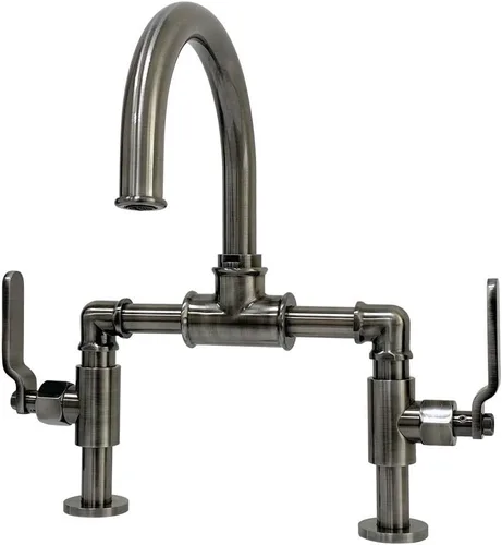 Miniatura 10 de Kingston Brass KS2176KL Whitaker Bridge - Grifo de baño, 13.38 x 6.5 x 12.5, níquel pulido