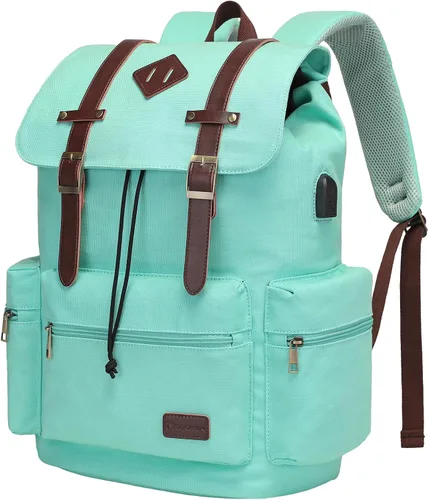 Miniatura 9 de Modoker - Mochila vintage para laptop, para mujeres y hombres, mochila para la escuela y la universidad