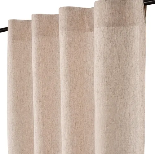 Miniatura 2 de HOMIDATE Paneles de Cortinas de Lino de Linaza de 63 Pulgadas - Juego Natural de 2, Cortinas Ligeras para Ventanas, Cortinas de Lino de Algodón