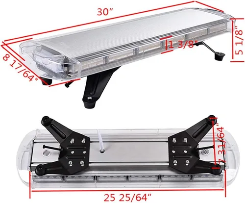 Miniatura 2 de Corp - Juego de barra de luz estroboscópica de seguridad de emergencia de 30 pulgadas, 56 LED, luz estroboscópica en la azotea con 20 piezas ultra