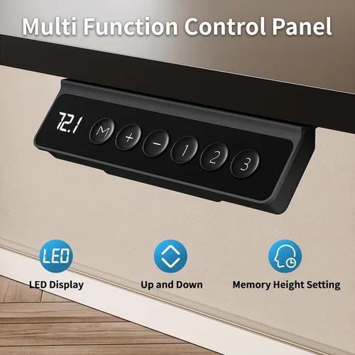 Miniatura 5 de BIZUM - Escritorio de pie eléctrico de 40x24 pulgadas con ajuste de altura y configuraciones de memoria, escritorio ergonómico para sentarse o estar