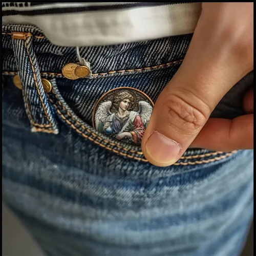 Miniatura 7 de Moneda de desafío Arcángel Rafael - Santo de curación, moneda de coleccionista de doble cara de 1.57 pulgadas