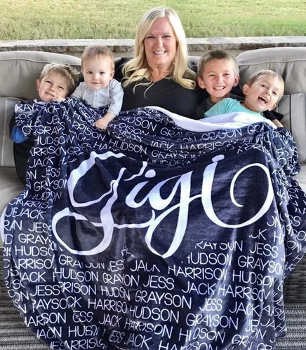 Miniatura 14 de Manta personalizada con nombre para bebés y adultos, manta personalizada con nombre para el día de la madre, el mejor regalo para mamá, papá, Abuela