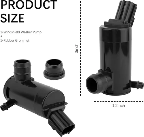 Miniatura 2 de Bomba de limpiaparabrisas con arandela de goma, repuesto de bomba de líquido para limpiaparabrisas, OEM # 89017059, 173686, bomba