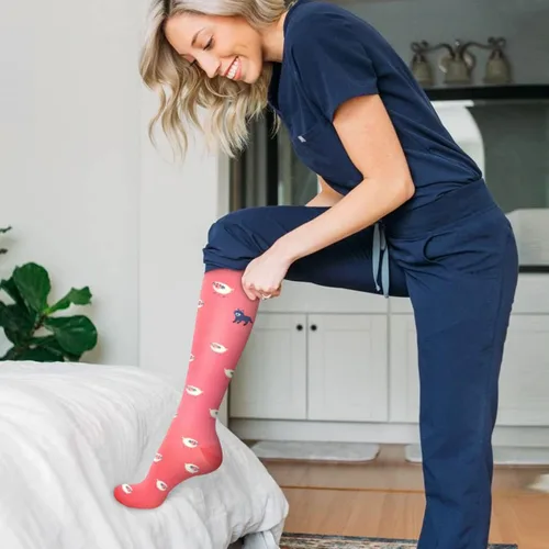 Miniatura 3 de COOLOVER Calcetines de compresión de cobre para mujeres y hombres (6 pares) - El mejor apoyo para correr, atletismo, enfermería, viajes