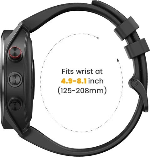 Miniatura 7 de ANCOOL Correa de reloj Garmin S62/Forerunner 945/955/965/970, banda de silicona de 0.866 pulgadas para Fenix 8 de 1.772 pulgadas, Fenix 7/6/5, Negro