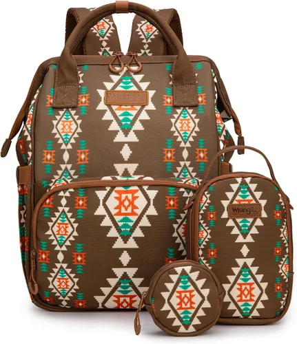 Miniatura 14 de Montana West Wrangler Callie Mochila de Pañales con Estuche para Chupete, Bolsa para Biberón, Conjunto de Bolsa de Viaje Multifuncional para Bebé