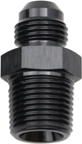 Miniatura 30 de Adaptador de tubo de manguera de combustible de aluminio recto 16AN acampanado a 3/4" NPT macho Unión de rosca negro