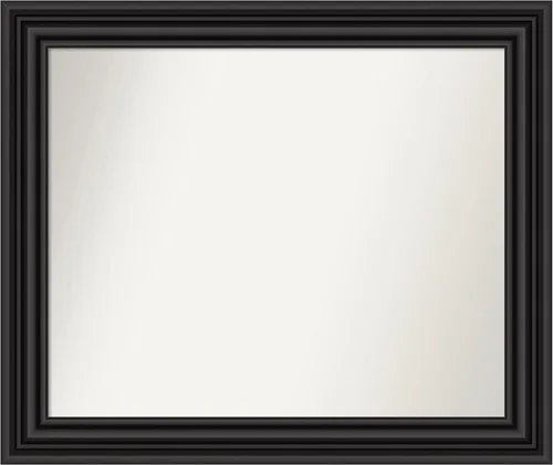 Miniatura 279 de Amanti Art Espejo personalizado, espejo de baño negro puente, espejo de pared o espejo de tocador de baño sobre el fregadero (26 x 26 pulgadas)