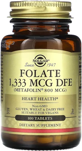 Miniatura 3 de Tabletas de folato 1,333 MCG DFE (Metafolin® 800 mcg) - 100