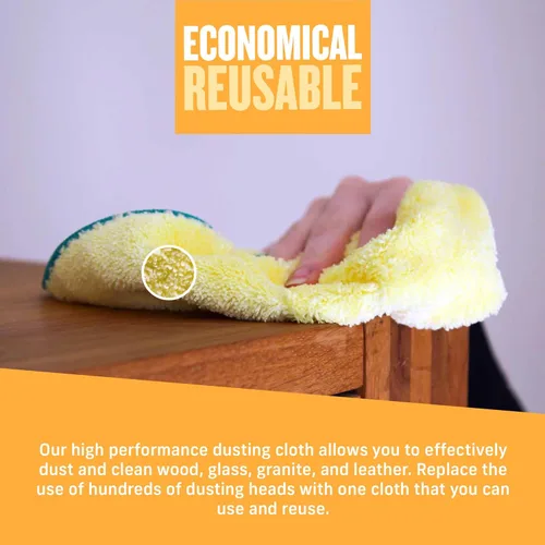 Miniatura 5 de E-Cloth Paño para quitar el polvo de alto rendimiento, plumeros de microfibra para limpieza, suministros para limpieza, paños lavables