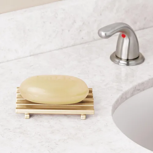 Miniatura 3 de iDesign Jabonera para barra de jabón - Soporte de jabón para barra de cocina y baño, latón suave