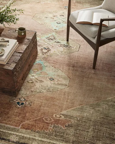 Miniatura 7 de Loloi Magnolia Home de Joanna Gaines Sinclair Collection SIN-06 - Alfombra decorativa tradicional de 2 pies 3 pulgadas x 3 pies 9 pulgadas, altura