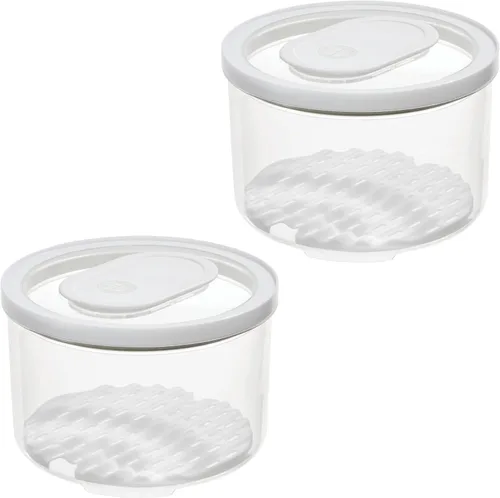 Miniatura 7 de iDesign Large Fridge Produce Bin with Removable Drainage Tray and Lid - Set of 2 - Clear