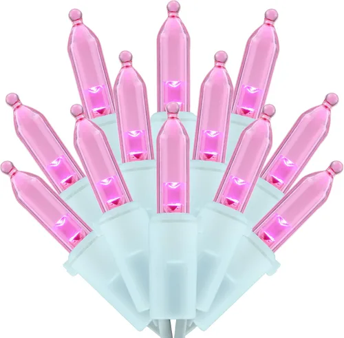 Miniatura 11 de Juego de luces de cadena navideñas azules de 200 unidades LED, 66 pies de cable verde, juego de luces festivas UL certificadas de grado comercial