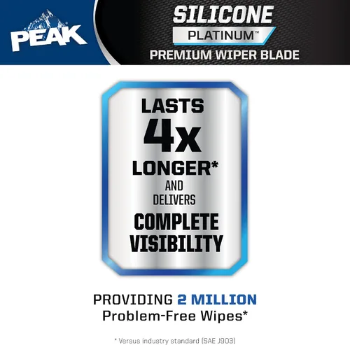 Miniatura 3 de PEAK Silicone Platinum - Limpiaparabrisas delantero de 13 pulgadas, limpiaparabrisas de repuesto con conector universal, paquete de 1 unidad