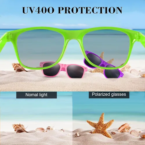 Miniatura 4 de FEPITO Paquete de 24 lentes de sol de fiesta a granel para regalos de fiesta de cumpleaños, rellenos de bolsas de golosinas para playa, piscina