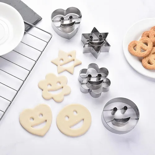 Miniatura 2 de Cortadores de galletas de acero inoxidable para hornear moldes de galletas para hornear metal, herramientas de modelado de cocina, 4 piezas