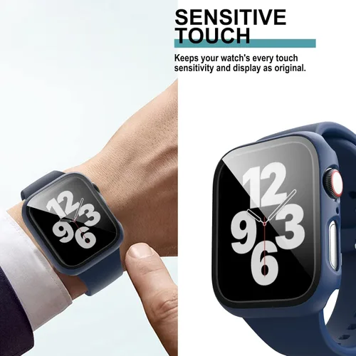 Miniatura 2 de Paquete de 6 fundas para Apple Watch SE 3 (2025)/SE 2/SE/Series 6/5/4 de 40 mm con protector de pantalla de vidrio templado, funda protectora