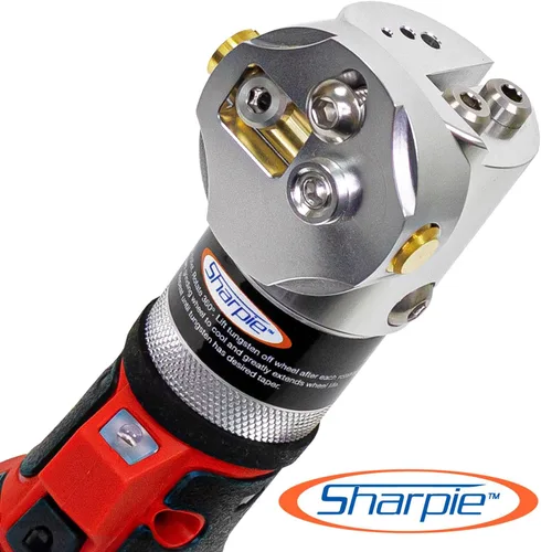 Miniatura 2 de Sharpie DXCL Afiladora Esmeriladora de Tungsteno Inalámbrica Portátil, Ajustable 15°-45°, Puntas Afiladas con Diamante